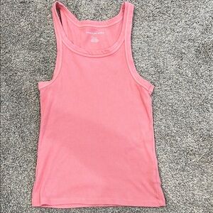 American Eagle Outfitters Pink Fitted Sleeveless Tank Top